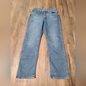 Levi's Jeans Womens sz 29 Blue Denim Wedgie Straight Button Fly Medium Wash